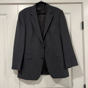 Brooks Brothers 346‎ Men's Sports Jacket Wool Grey Pinstripe Size 42R